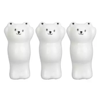 3 шт., держатель для ручек для дизайна ногтей, многофункциональная мультяшная милая маленькая медвежонок, инновационная стильная керамическая кисть для ногтей