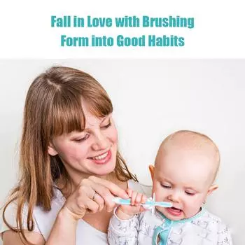 3 шт. Детская обучающая зубная щетка с присоской, предотвращающей глотание, мягкие силиконовые зубные щетки, прорезыватель для зубов 3 PCS
