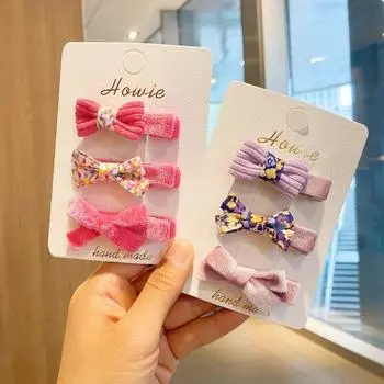 3 шт., детская заколка для волос с бантом ярких цветов, градиентные лоскутные заколки для волос для маленьких девочек, детские головные уборы, аксессуары для волос для девочек