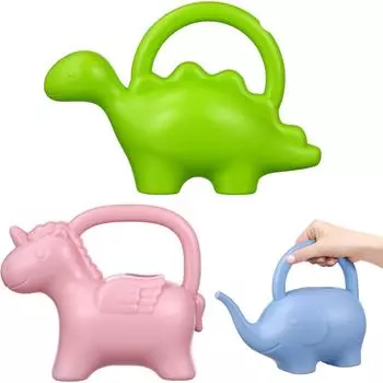 3 шт. детские лейки, мультяшный слон, единорог, динозавр, растение, пластиковая игрушка в форме животного для детей, садовый пляж, разбрызгиватель, игрушка 24.5*21cm синий