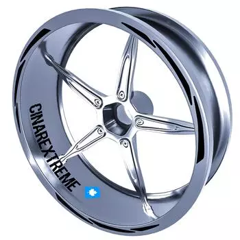 3 шт. Дизайн Jet Black Rim Tape Wheel Stripes Decals Sticker CinarExtreme