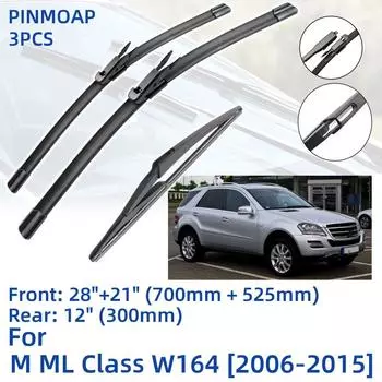 3 шт. для Benz M ML Class W164 2006-2015 28 21 12 передние и задние щетки стеклоочистителя лобовое стекло резак для окон аксессуары 2011 2012 2013 2014 2015 Left Hand