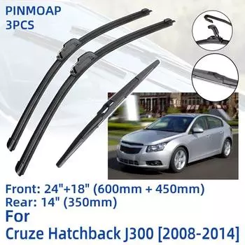 3 шт. для Chevrolet Cruze Hatchback J300 2008-2014 24 18 14 передние и задние щетки стеклоочистителя лобовое стекло резак для окон аксессуары 2012 2013 2014