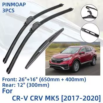 3 шт. для HONDA CR-V CRV MK5 2017-2020 26 16 12 передние и задние щетки стеклоочистителя лобовое стекло резак для окон аксессуары 2017 2018 2019 2020 Left Hand