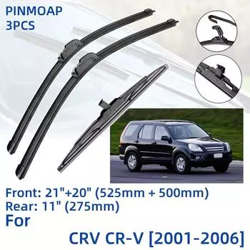 3 шт. для HONDA CRV CR-V 2001-2006 21 20 11 передние и задние щетки стеклоочистителя лобовое стекло резак для окон аксессуары 2001 2002 2003 2004 2005 2006 Left Hand