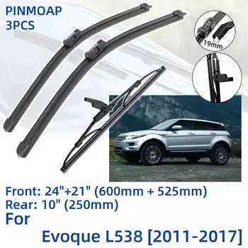 3 шт. для LAND ROVER Evoque L538 2011-2017 24 21 10 передние и задние щетки стеклоочистителя лобовое стекло резак для окон аксессуары 2013 2014 2015 2016 2017 Left Hand