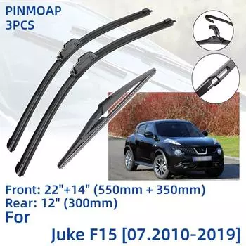 3 шт. для Nissan Juke F15 07,2010-2019 22 14 12 передние и задние щетки стеклоочистителя лобовое стекло резак для окон аксессуары2014 2015 2016 2017 2018 2019