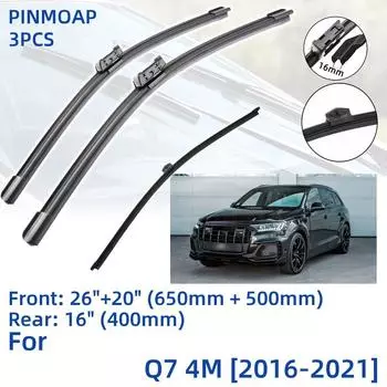 3 шт. для Q7 4M 2016-2021 26 20 16 передние и задние щетки стеклоочистителя лобовое стекло резак для окон аксессуары 2016 2017 2018 2019 2020 2021 Left Hand