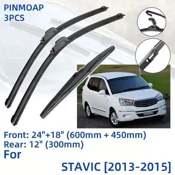 3 шт. для SSangyong STAVIC 2013-2015 24 18 12 передние и задние щетки стеклоочистителя лобовое стекло резак для окон аксессуары 2013 2014 2015