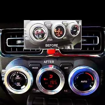 3 шт. для Suzuki Jimny 2019 2020 автомобильный кондиционер звуковая ручка алюминиевый сплав декоративные кольца крышки JB64JB74 аксессуары красный
