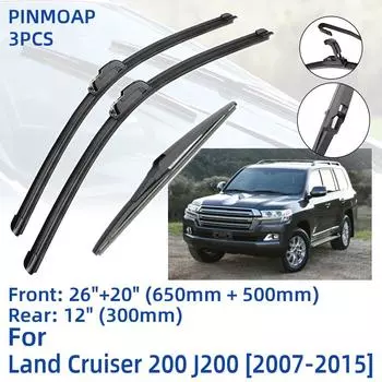 3 шт. для TOYOTA Land Cruiser 200 J200 2007-2015 26 20 12 передние и задние щетки стеклоочистителя лобовое стекло резак для окон аксессуары 2013 2014 2015 Left Hand