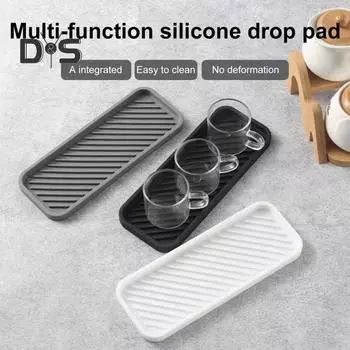 3 шт. дренажный коврик, многофункциональный быстросохнущий органайзер для кухонной раковины, поднос, силиконовая губка, дозатор мыла Caddy, принадлежности для ванной комнаты чёрный