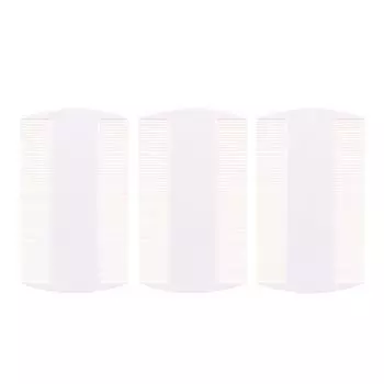 3 шт., двусторонняя расческа, двусторонняя расческа от вшей, переносная, с тонкими зубцами, вшей, блох, гнид, расчески для волос, инструменты для укладки, расческа для волос белый