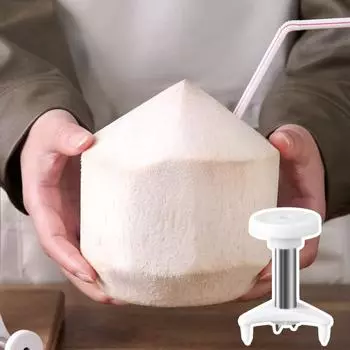 3 шт. Дырокол для кокосовых орехов Компактный прочный из нержавеющей стали Легко хранить Простое управление Многоразовый открывалка для кокосов