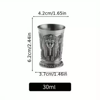 3 шт. египетские рюмки из легированной стали, рюмки, винтажные чашки для вина фараона, сфинкса, набор для бара, паба, клуба, ресторана и домашнего использования, посуда для напитков Sphinx + Pharaoh + Kobold