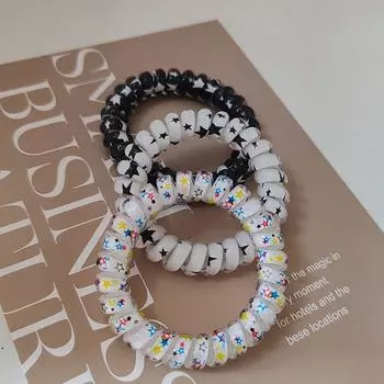 3 шт. Европейская и американская звезда Телефонная резинка для волос для женщин, девочек, для ежедневной носки, праздничный подарок, аксессуары для волос