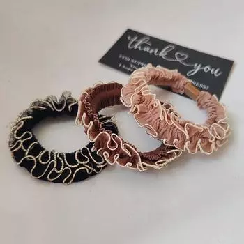 3 шт. Европейские и американские кружевные резинки для волос с хорошей эластичностью, веревки, скранчи для женщин, девочек, держатель для хвостика, корейские аксессуары для волос