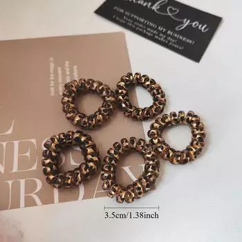 3 шт. Европейские и американские леопардовые телефонные резинки для волос для женщин, девушек, корейские резинки для волос, праздничные аксессуары для волос