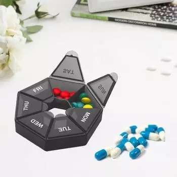 3 шт. еженедельная наружная мини-шкатулка для украшений влагостойкая компактная таблетка держатель капсула для хранения фиолетовый