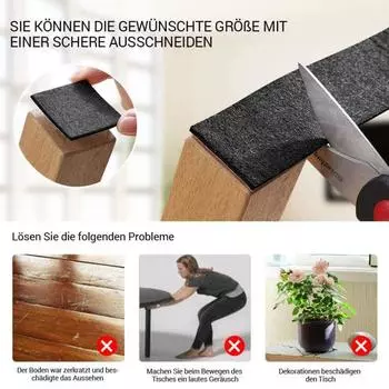 3 шт. фетровые прокладки, безопасные, широко используемые, самоклеящиеся, противоскользящие, пылезащитные, шумопоглощающие, износостойкие, фетровые мебельные ленты, накладки, аксессуары для дома серый