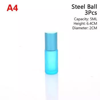 3 шт. флакон-роллер с эфирным маслом, разноцветные пустые флаконы для духов, стеклянные контейнеры, контейнер для средств по уходу за кожей
