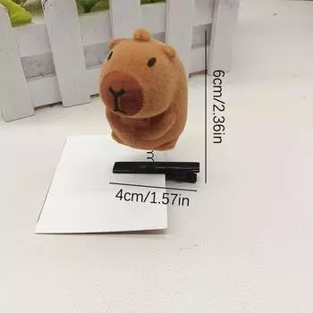 3 шт. Флокирование забавная 3D Капибала Весенняя плюшевая заколка для волос животное милые заколки для волос аксессуары головные уборы