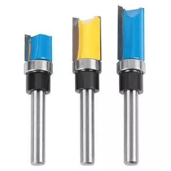 3 шт. Фреза для деревообработки, фрезерная фреза с хвостовиком 14 дюймов, для обрезки кромок и прорезания пазов