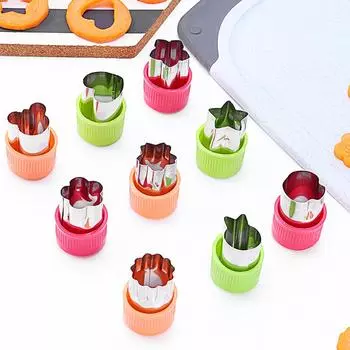 3 шт. Фруктовые овощерезки для детей, детская еда, печенье, сэндвич, хлеб, форма для приготовления пищи, кухонный гаджет в форме звезды и сердца из нержавеющей стали