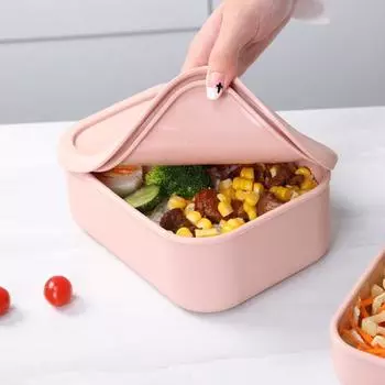 3 шт., футляр для обеда с крышкой, хозяйственные товары, экологически чистый микроволновый сейф, офисный футляр для обеда, контейнер для еды, полезный пакет, экологически чистый рис темно-синий