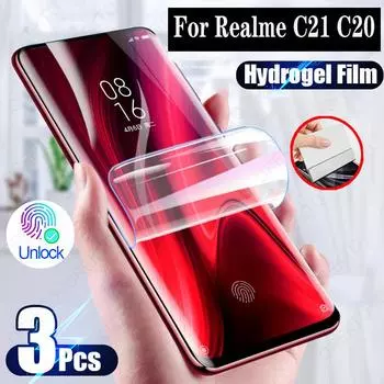 3 шт. гидрогелевая пленка для Redmi Note10 Pro 9T 9A 9C NFC для Realme C21 C20 C15 C11 C3 6i Защитная пленка для экрана для Xioami Mi 11Lite 11Pro 10T не стекло Honor 8A чистый