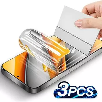 3 шт. гидрогелевая пленка для Xiaomi 13 13T 14 Ultra для POCO F5 X5 Pro Защитная пленка для экрана Redmi Note 12 13 Pro аксессуары для задней панели телефона iphone 11 чистый