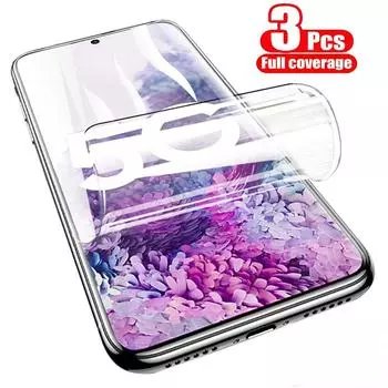 3 шт. гидрогелевая пленка для защиты экрана для Samsung Galaxy S10 S20 S21 S9 S8 Plus Note 20 10 Ultra A50 A51 A52 A52s A70 A71 A31 пленка