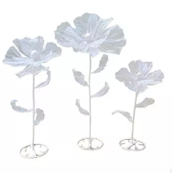 3 шт. Гигантский цветочный фон, украшение для свадебного украшения для домашнего приема Beige