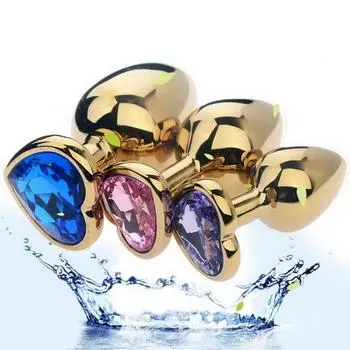 3 шт. гладкий массажер, анальные бусины, ювелирные изделия с кристаллами, сердце, Анальная пробка, стимулятор, женские секс-игрушки, фаллоимитатор из нержавеющей стали, анальная пробка