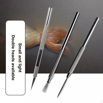 3 шт., глиняные керамические штифты, инструменты, керамическая скульптура, перо, резьба для моделирования,