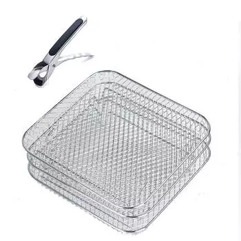 3 шт. грили из нержавеющей стали для аэрофритюрниц Аксессуары для аэрофритюрниц Diameter:20cm