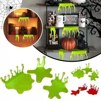 3 шт. Хэллоуин капельная полка украшение жуткая готическая внутренняя полка для домашнего офиса нисходящая вода красный