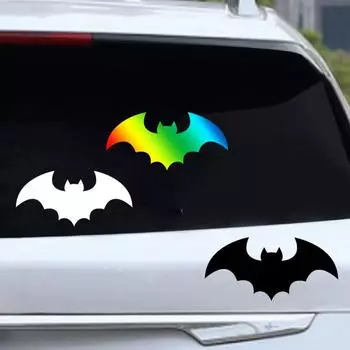 3 шт., Хэллоуин, летучая мышь, аниме, автомобильный чехол, царапины, наклейки, знак, наклейка на окно, багажник, мотоциклы, наклейки, винил 3PCS