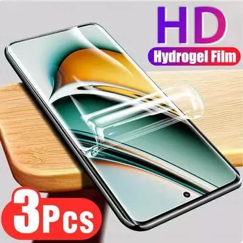 3 шт. HD прозрачная гидрогелевая пленка для Oppo Realme 11 10 9 8 7 6 Pro Plus 9i 8i C55 C53 C33 C30 C35 C31 C21 C11 C15 C25 Защитная пленка для экрана Realme 11 прозрачный