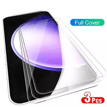 3 шт. HD прозрачная защитная пленка из закаленного стекла для Samsung Galaxy S24/S24+/S24 Ultra S23 Plus FE S22 S21 A05 A05S A15 A25 A35 A55 5G Samsung Galaxy A55 чистый