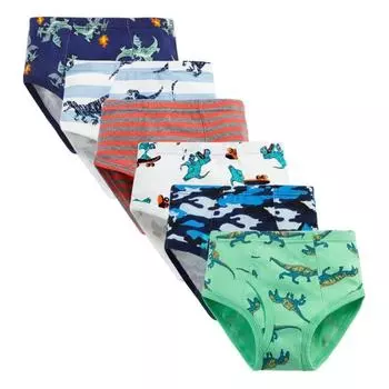 3 шт., хлопковое детское нижнее белье, трусики для мальчиков, детские трусы с милым принтом динозавров, детские штаны для мальчиков M