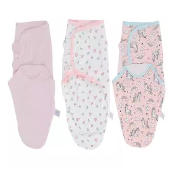 3 шт. Хлопковое детское пеленальное одеяло с милым мультяшным рисунком для новорожденного младенца