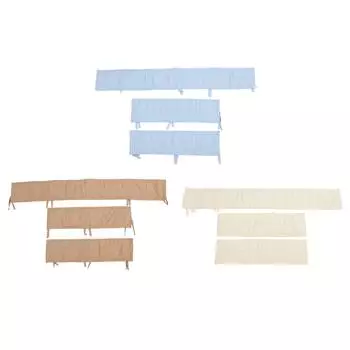 3 шт. хлопковый бампер для детской кроватки, мягкий, противоударный, моющийся, безопасный протектор для детской кроватки при прорезывании зубов Star Blue