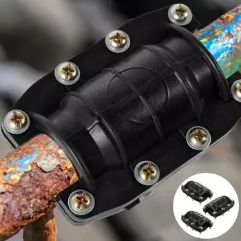 3 шт. хомут для ремонта труб, противоударный хомут для ремонта протечек в водопроводе, прочный комплект для аварийного ремонта труб, хомут для чугунных труб 3PCS