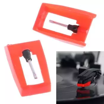 3 шт. игла для проигрывателя виниловых пластинок, сменная игла для проигрывателя виниловых пластинок (красный)