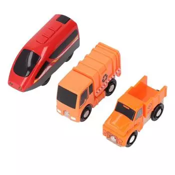 3 шт. игрушечный поезд-локомотив на батарейках с магнитным дизайном, мощный игрушечный поезд для дома