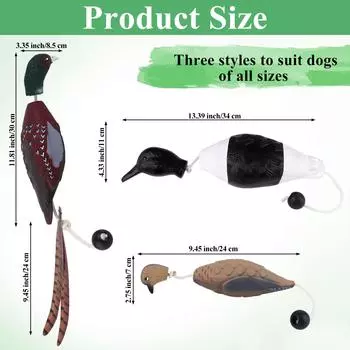 3 шт. игрушка фазан для дрессировки собак, охотничьи собаки, дрессировка уток, бампер, инструменты, плавающая дрессировочная пена для мертвой птицы, интерактивные игрушки для