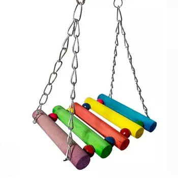 3 шт., игрушки для птиц, попугаев, деревянная лестница, клетка для домашних животных, клетка для птиц, качели, игрушка из натуральной травы, тканое гнездо, подвесное разноцветный