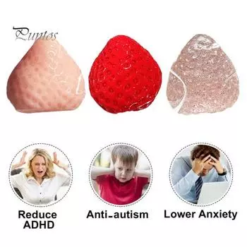 3 шт. Игрушки-игрушки в виде клубники, экологически чистые, без запаха, реалистичные, портативные, забавные, новинка, сделанные вручную, игрушки-игрушки в виде клубники 3pcs