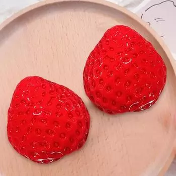 3 шт. Игрушки-игрушки в виде клубники, экологически чистые, без запаха, реалистичные, портативные, забавные, новинка, сделанные вручную, игрушки-игрушки в виде клубники 3pcs